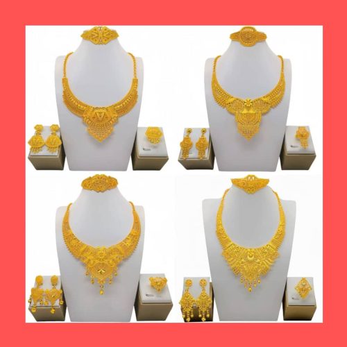 Gold-Plated Bridal Jewelry Set