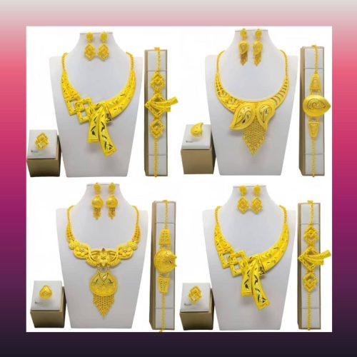 Luxury Gold-Plated Bridal Jewelry Set