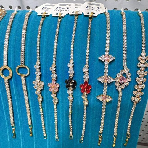 Gold-Plated Designer Cubic Zirconia Bracelet Collection