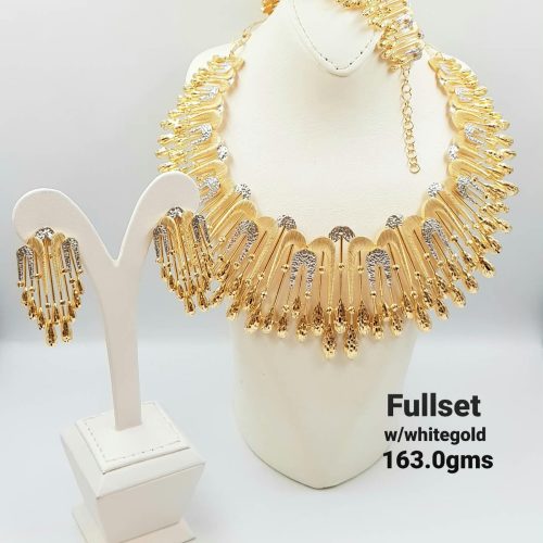 Pure Gold Two-Tone Necklace & Earring Set (Copy)
