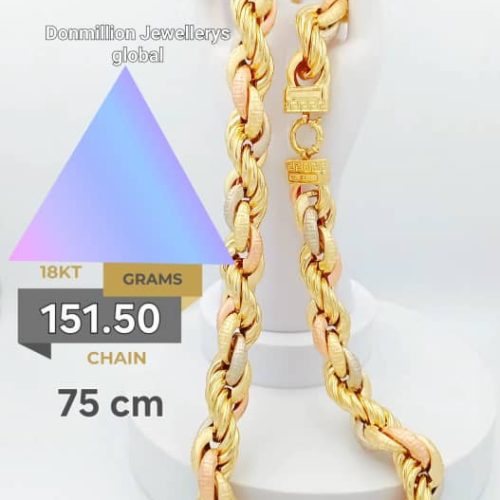 18KT Gold Cuban Link Chain 151.5GRAM