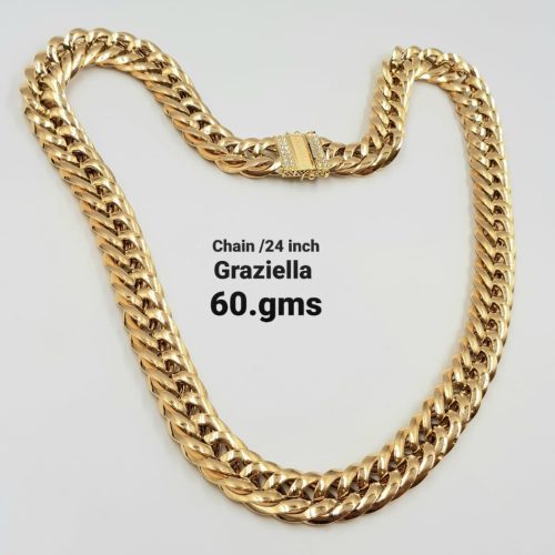 18KT Gold Cuban Link Chain 60.0GRAM