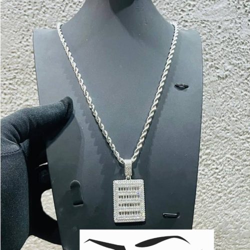 VVS Necklace – 20-Inch Pavé Cuban Link Chain