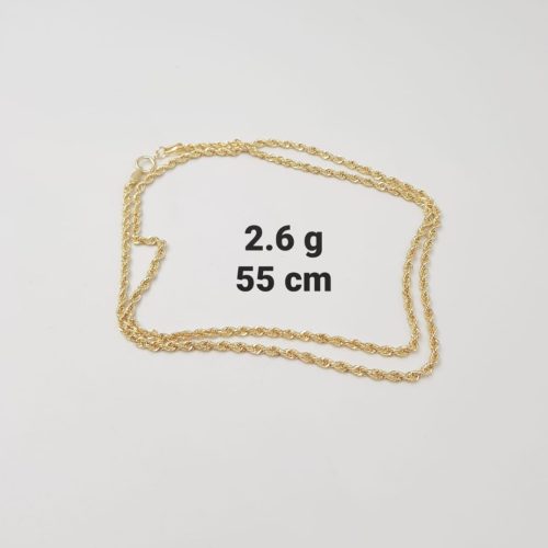 18kt Gold Rope Chain 2.6gram