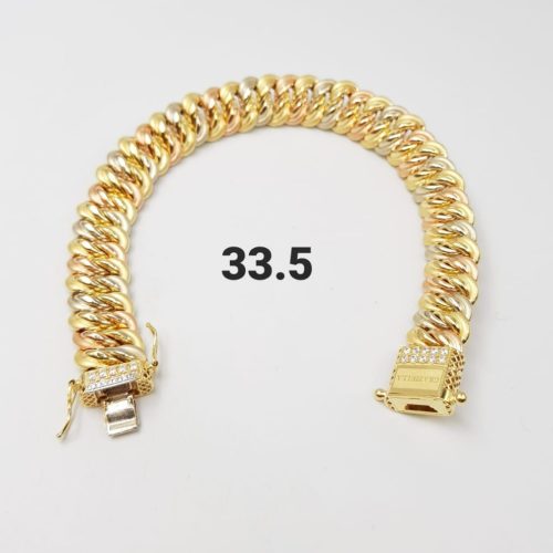18kt Gold Cuban Link Bracelet – 33.5g