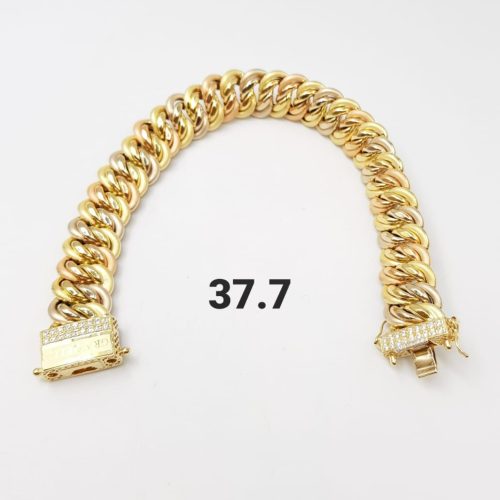 18kt Gold Cuban Link Bracelet – 37.7g