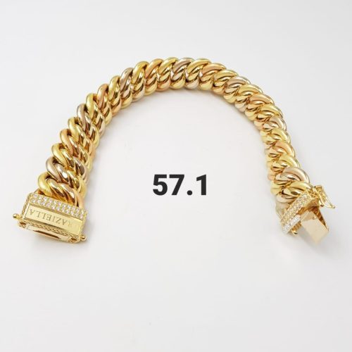 18kt Gold Cuban Link Bracelet – 57.1g
