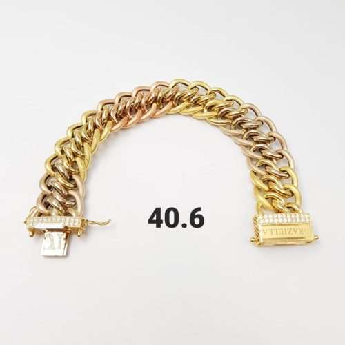 18kt Gold Cuban Link Bracelet – 40.6g