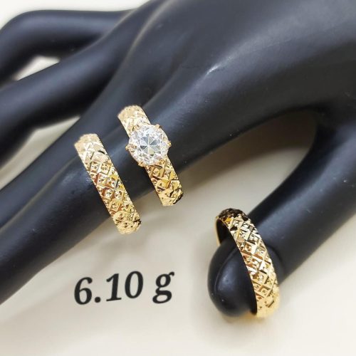 18kt Gold Wedding Rings 6.1GRAM