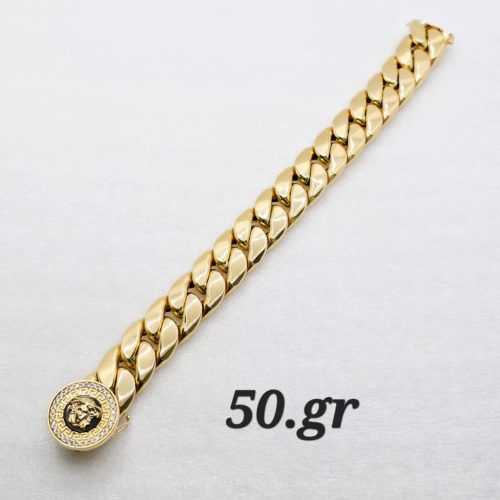 18K Gold Cuban Hand Chain 50.0GRAM