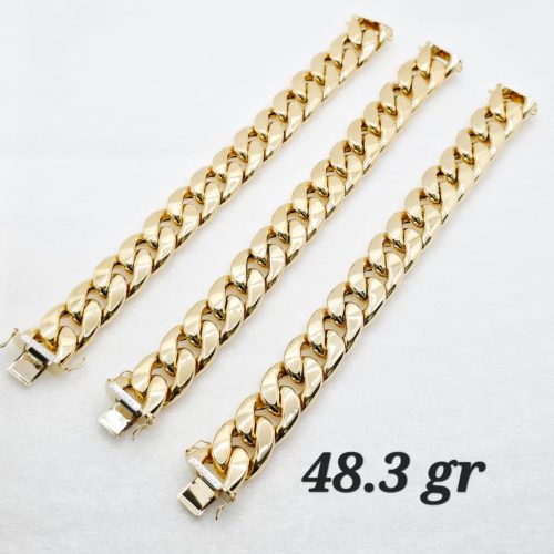 18K Gold Cuban Hand Chain 48.3GRAM