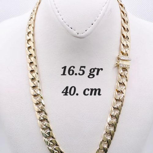 18kt Gold Cuban Necklace 16.5GRAM