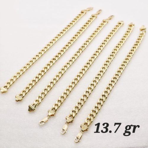 18K Gold Cuban Hand Chain 13.7GRAM