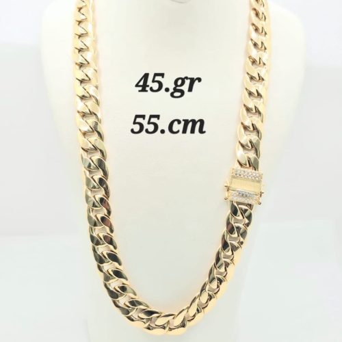18kt Gold Cuban Necklace 45.0GRAM