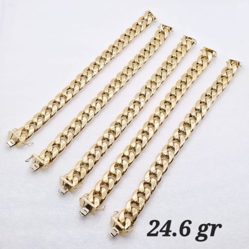 18K Gold Cuban Hand Chain 24.6GRAM