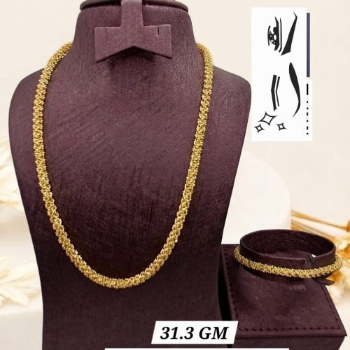 22kt Gold Necklace and Bracelet 31.3